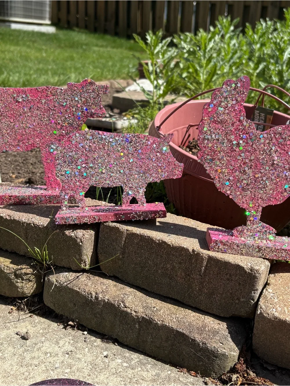 Hot Pink Glitter (no flake) Organizer with Drawers -“Barbie theme” FREE gift